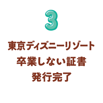 3 東京ディズニーリゾート卒業しない証書 発行完了